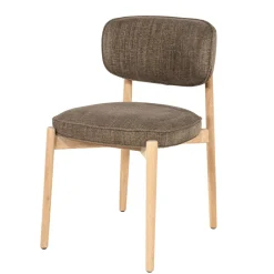 Eleonora Eetkamerstoel Rune Stof en eikenhout* Eetkamerstoelen Zonder Armleuning