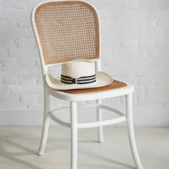 Rivièra Maison Eetkamerstoel Sant Miquel Eikenhout en rattan* Eetkamerstoelen Zonder Armleuning