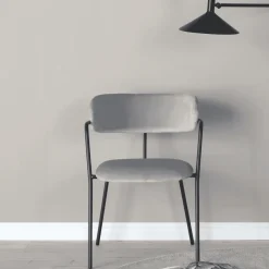 Nohr Eetkamerstoel Saverio Velvet* Eetkamerstoelen Velvet / Fluweel|Eetkamerstoelen Met Armleuning