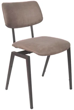 LABEL51 Eetkamerstoel Schoolstoel Micro Suede* Eetkamerstoelen Zonder Armleuning