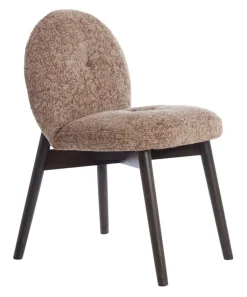 Light & Living Eetkamerstoel Sinosa Chenille* Chenille Eetkamerstoelen|Eetkamerstoelen Zonder Armleuning