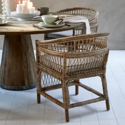 Rivièra Maison Eetkamerstoel Victoria Falls Rattan* Eetkamerstoelen Met Armleuning