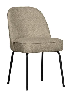 WOOOD Eetkamerstoel Vogue Bouclé, kleur* Beige Eetkamerstoelen|Eetkamerstoelen Bouclé / Teddy