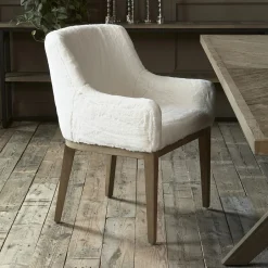 Rivièra Maison Eetkamerstoel Whistler Faux Fur, kleur* Eetkamerstoelen Bouclé / Teddy|Eetkamerstoelen Met Armleuning