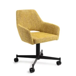 Jesper Home Eetkamerstoel Yanai Caster Black* Beige Eetkamerstoelen|Eetkamerstoelen Met Armleuning