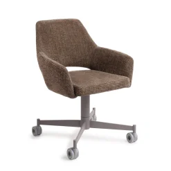 Jesper Home Eetkamerstoel Yanai Caster Grey* Beige Eetkamerstoelen|Eetkamerstoelen Met Armleuning