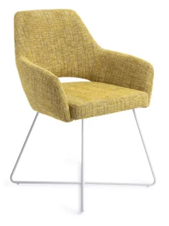 Jesper Home Eetkamerstoel Yanai Cross White* Eetkamerstoelen Met Armleuning