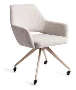 Jesper Home Eetkamerstoel Yanai Glide Beige* Beige Eetkamerstoelen|Eetkamerstoelen Met Armleuning