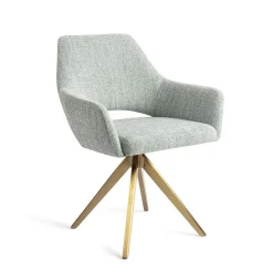 Jesper Home Eetkamerstoel Yanai Turn Gold, Draaibaar* Beige Eetkamerstoelen|Draaibare Eetkamerstoelen