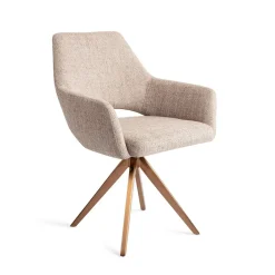 Jesper Home Eetkamerstoel Yanai Turn Rose Gold, Draaibaar* Beige Eetkamerstoelen|Draaibare Eetkamerstoelen