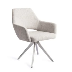 Jesper Home Eetkamerstoel Yanai Turn Steel, Draaibaar* Beige Eetkamerstoelen|Draaibare Eetkamerstoelen