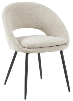 LABEL51 Eetkamerstoel Zohra Elite stof, kleur* Eetkamerstoelen Met Armleuning
