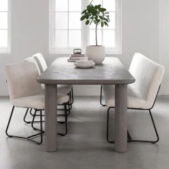 DTP Home Eettafel Clio Betonlook, kleur Grijs* Rechte Eettafel