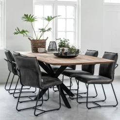 DTP Home Eettafel Curves Teakhout* Rechte Eettafel