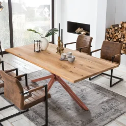 Artistiq Living Eettafel Dashawn Eikenhout, kleur* Rechte Eettafel