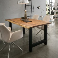 Artistiq Living Eettafel Karri Met H-poot, Acaciahout* Rechte Eettafel