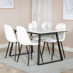 Nohr Eettafel Lenton Marmer, 140 x 90cm, kleur* Marmeren Eettafel|Rechte Eettafel