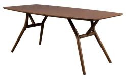 Dutchbone Eettafel Malaya Walnoot, 180 x 90cm* Rechte Eettafel