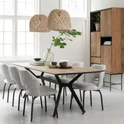 DTP Home Eettafel Metropole Teakhout* Rechte Eettafel
