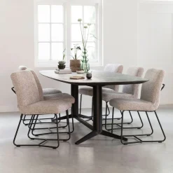 DTP Home Eettafel Soho Deens ovaal, Betonlook* Ovale Eettafel