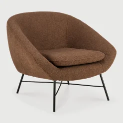 Ethnicraft Fauteuil Barrow Structuurstof* Fauteuil Stof / Textiel
