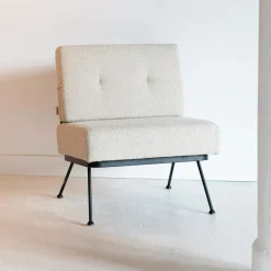 Zuiver Fauteuil Bowie Bouclé, kleur* Fauteuil Stof / Textiel|Fauteuil Bouclé / Teddy