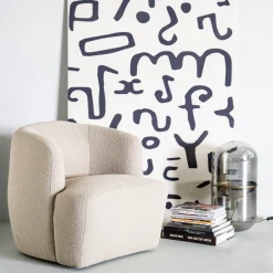 Eleonora Fauteuil Charlotte Bouclé* Fauteuil Stof / Textiel|Fauteuil Bouclé / Teddy