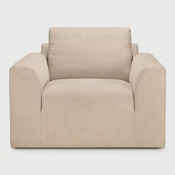 Ethnicraft Fauteuil Ease Structuurstof, kleur* Fauteuil Stof / Textiel