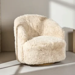 Nohr Fauteuil Kriselda Fake Fur, kleur* Fauteuil Stof / Textiel|Fauteuil Bouclé / Teddy