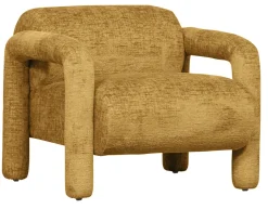 WOOOD Fauteuil Lenny Structure Velvet* Fauteuil Stof / Textiel|Fauteuil Velvet / Fluweel