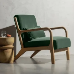 WOOOD Fauteuil Mark Velvet* Fauteuil Stof / Textiel|Fauteuil Velvet / Fluweel