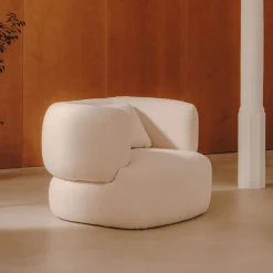 Kave Home Fauteuil Martina Bouclé* Fauteuil Stof / Textiel|Fauteuil Bouclé / Teddy