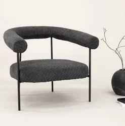 Nohr Fauteuil Mattheu Bouclé, kleur* Fauteuil Stof / Textiel|Fauteuil Bouclé / Teddy
