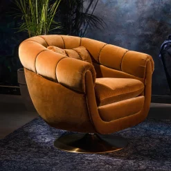Dutchbone Fauteuil Member* Fauteuil Stof / Textiel|Fauteuil Velvet / Fluweel