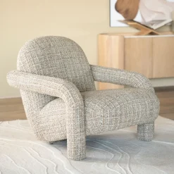 Eleonora Fauteuil Monica Grove Bouclé* Fauteuil Stof / Textiel|Fauteuil Bouclé / Teddy