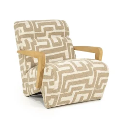 Eleonora Fauteuil Olek Graffic Bouclé* Fauteuil Stof / Textiel|Fauteuil Bouclé / Teddy