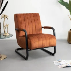 Sohome Fauteuil Raisa Velvet* Fauteuil Stof / Textiel|Fauteuil Velvet / Fluweel