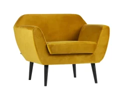 WOOOD Fauteuil Rocco Velvet* Fauteuil Stof / Textiel|Fauteuil Velvet / Fluweel
