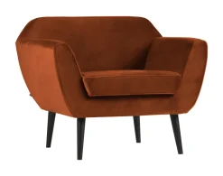 WOOOD Fauteuil Rocco Velvet* Fauteuil Stof / Textiel|Fauteuil Velvet / Fluweel