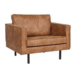 WOOOD Fauteuil Rodeo Gerecyled leer* Fauteuil Leer / Kunstleer