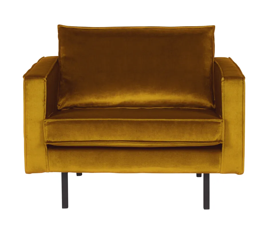 WOOOD Fauteuil Rodeo Velvet* Fauteuil Stof / Textiel|Fauteuil Velvet / Fluweel