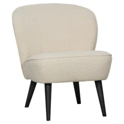 WOOOD Fauteuil Sara Bouclé, kleur* Fauteuil Stof / Textiel|Fauteuil Bouclé / Teddy