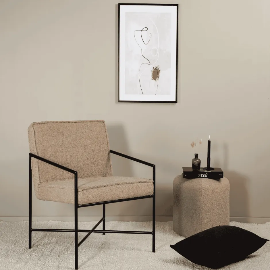 Nohr Fauteuil Sidra Teddy* Fauteuil Stof / Textiel|Fauteuil Bouclé / Teddy
