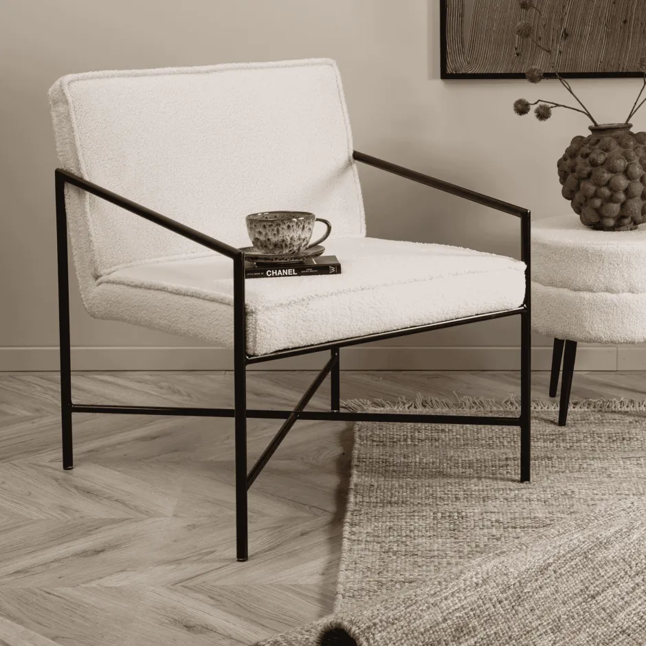 Nohr Fauteuil Sidra Teddy* Fauteuil Stof / Textiel|Fauteuil Bouclé / Teddy