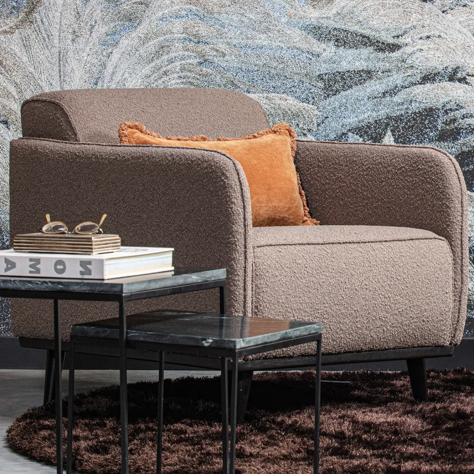 WOOOD Fauteuil Statement Bouclé* Fauteuil Stof / Textiel|Fauteuil Bouclé / Teddy