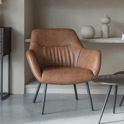 ZILT Fauteuil Tristan Lederlook, kleur* Fauteuil Leer / Kunstleer