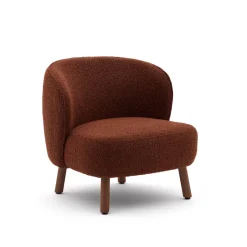 Kave Home Fauteuil Ulit Bouclé, kleur /Bruin* Fauteuil Bouclé / Teddy