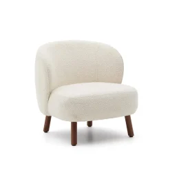 Kave Home Fauteuil Ulit Bouclé, kleur /Bruin* Fauteuil Bouclé / Teddy