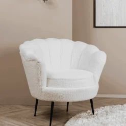 Nohr Fauteuil Yoni Teddy, kleur* Fauteuil Stof / Textiel|Fauteuil Bouclé / Teddy