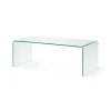 Kave Home Glazen Salontafel Burano, 110 x 50 cm* Glazen Salontafel